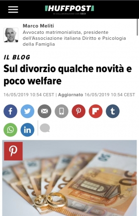 Huffingtonpost - Qualche novità sul divorzio - Avv. Marco Meliti - Associazione Italiana 