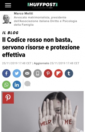 Huffingtonpost - Il codice rosso non basta, servono risorse e protezione - Associazione Italiana 