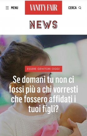 VanityFair - Se domani non ci fossi più.. i tuoi figli? Avv. Marco Meliti - Associazione Italiana 