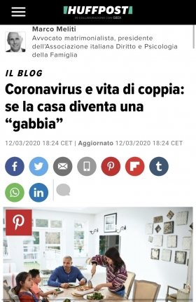 Huffingtonpost - Covid e vita di coppia: se la casa diventa una "gabbia" - Associazione Italiana 