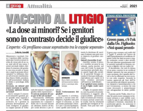Leggo - Vaccino ai minori -  il commento dell'Avv. Marco Meliti - Associazione Italiana 