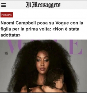 Il Messaggero - l'Avv. Marco Meliti - la copertina su Vogue per Naomi Campbell - Associazione Italiana