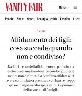 Vanity Fair - Avv. Marco Meliti - coppie separate e genitorialità - Associazione Italiana 