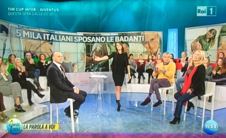 Rai 1 - A conti fatti - Matrimoni con le badanti- Avv. Marco Meliti DPF - Associazione Italiana 