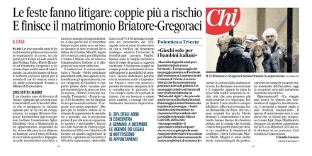 Il Messaggero -le feste fanno litigare: coppie più a rischio - Avv. Marco Meliti - Associazione Italiana 