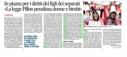 Il Messaggero - DDL Pillon - Avv. Marco Meliti - Associazione Italiana 